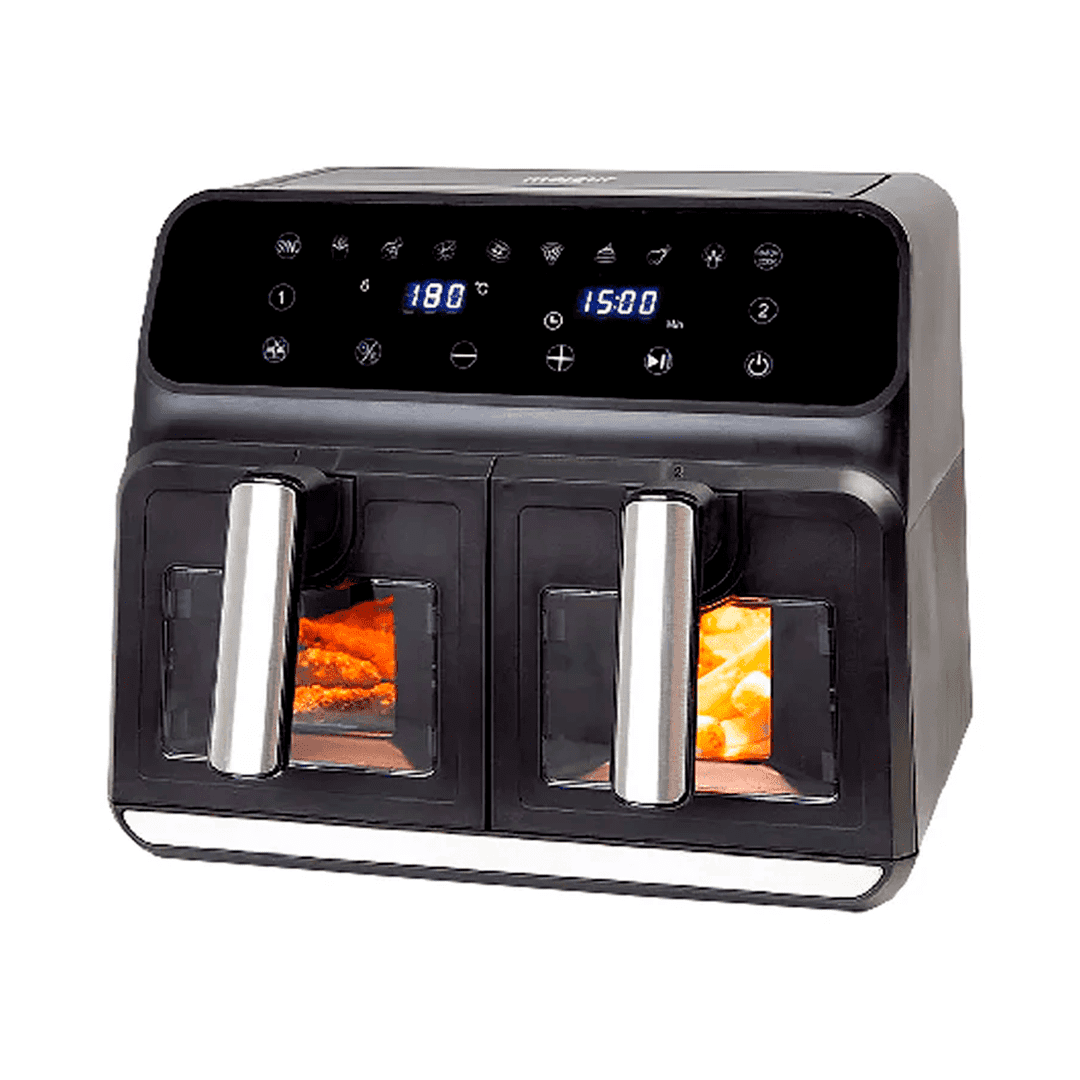 FREIDORA DE AIRE SANKEY FRW-8D01W DOBLE CANASTA 4+4 LTS DIGITAL 1700W NEGRA