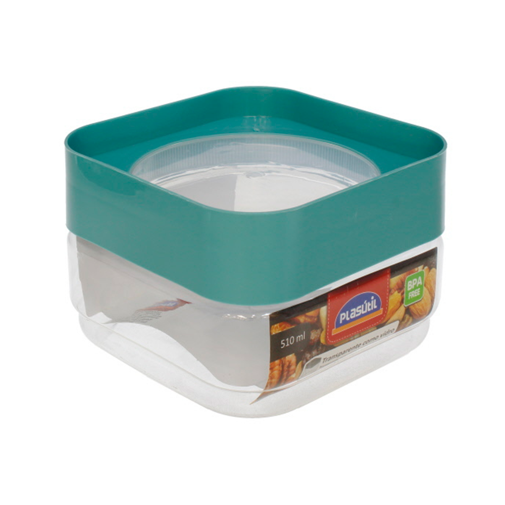 FRASCO P/ALIMENTO 510.ML (12932) TURQUESA/TRANSPARENTE