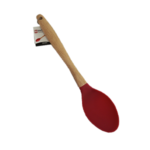 CUCHARA ROJA 14" C/MANGO D/MADERA BC-99721 BENE CASA