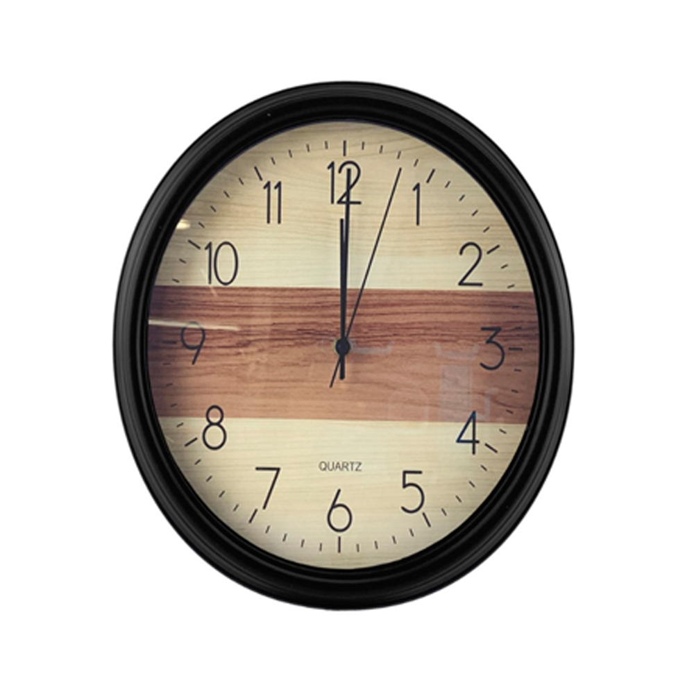 RELOJ DE PARED (650-2) NEGRO/BLANCO/CHOCOLATE