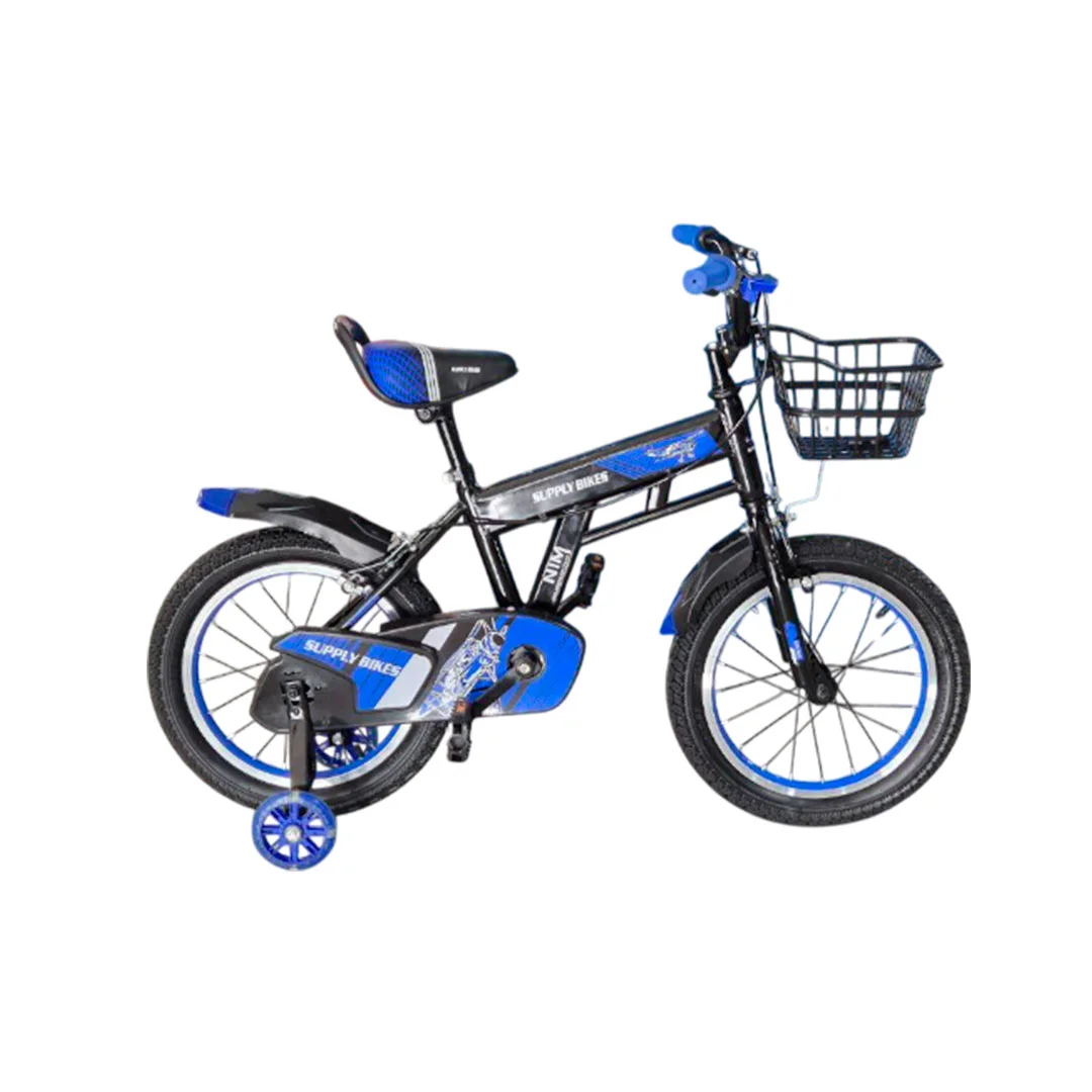 BICICLETA RIN 16 NIM SUPPLY BS003 NEGRO/AZUL CUADRO ACERO