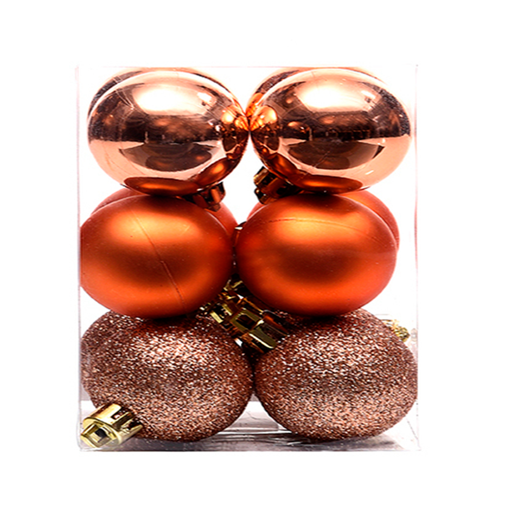 JUEGO DE 12 ESFERA PVC 4CM (831-XB001RG) ORO/ROSA