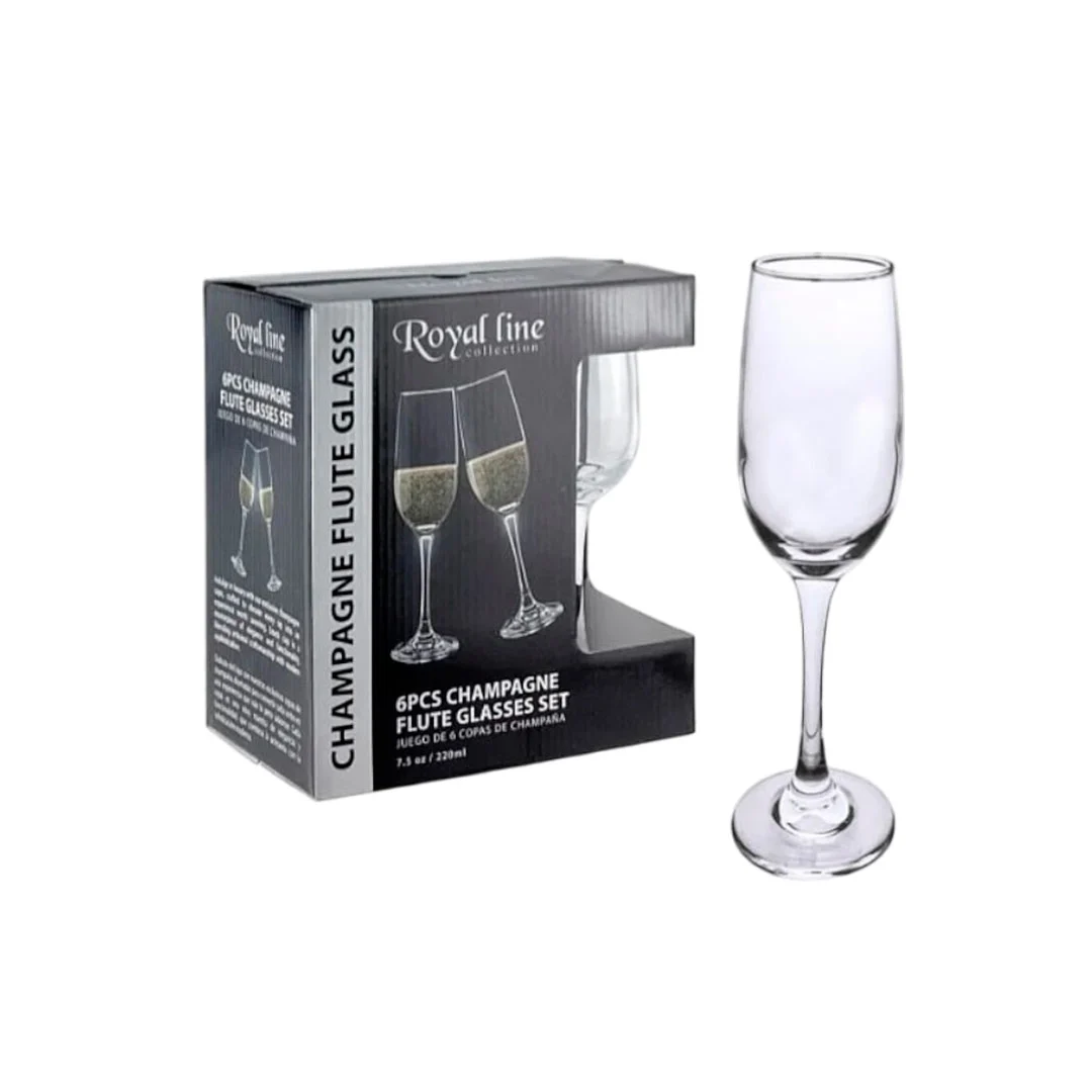 COPA CHAMPAÑA 6 PZAS 220ML 751-NM11626 TRANSPARENTE