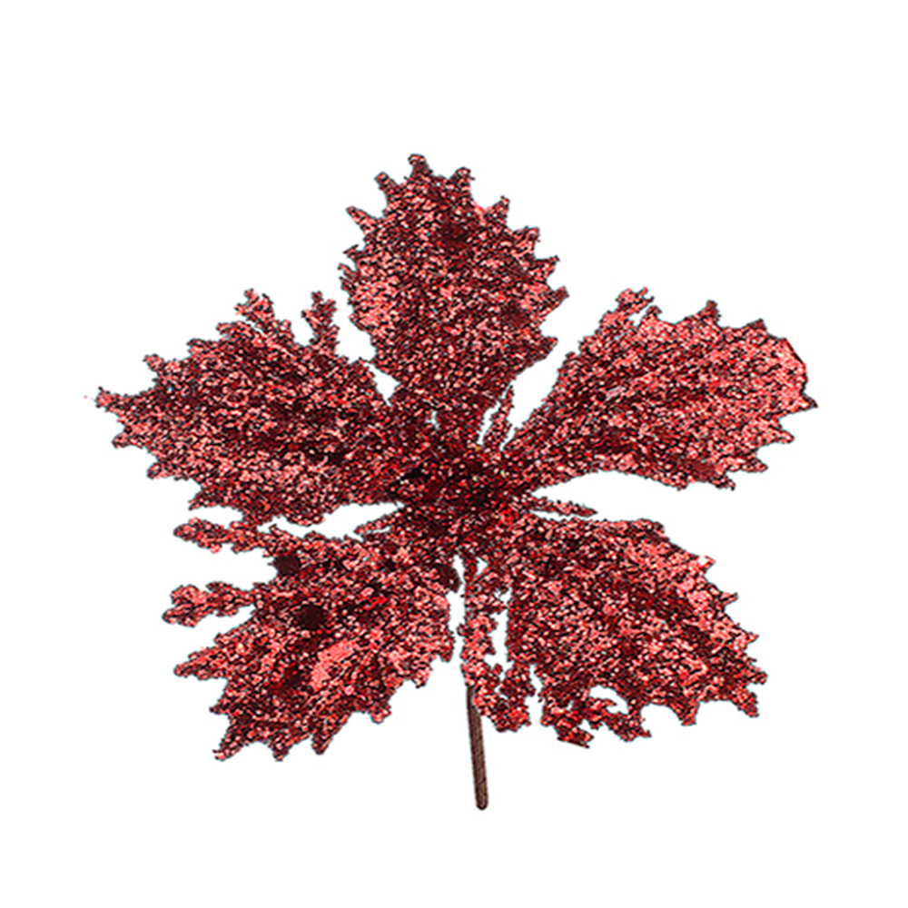 ADORNO PONSETIA 4 UNI 7CM  (831-AMX006-1758A) ROJO