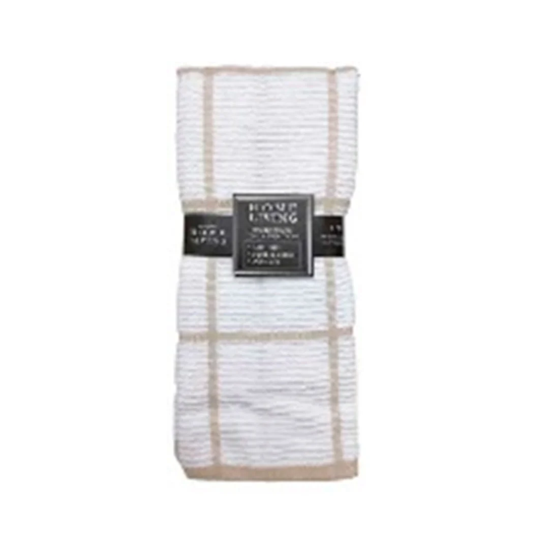 TOALLA P/ COCINA 15X25" 107G 768-1433605 BLANCO/CREMA