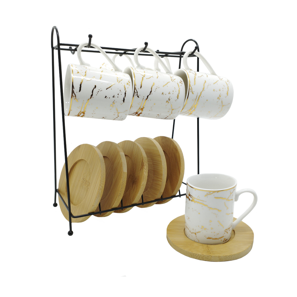 JUEGO DE 6 TAZA DE CAFE 6 PLATOS 34214-3 12 PCS